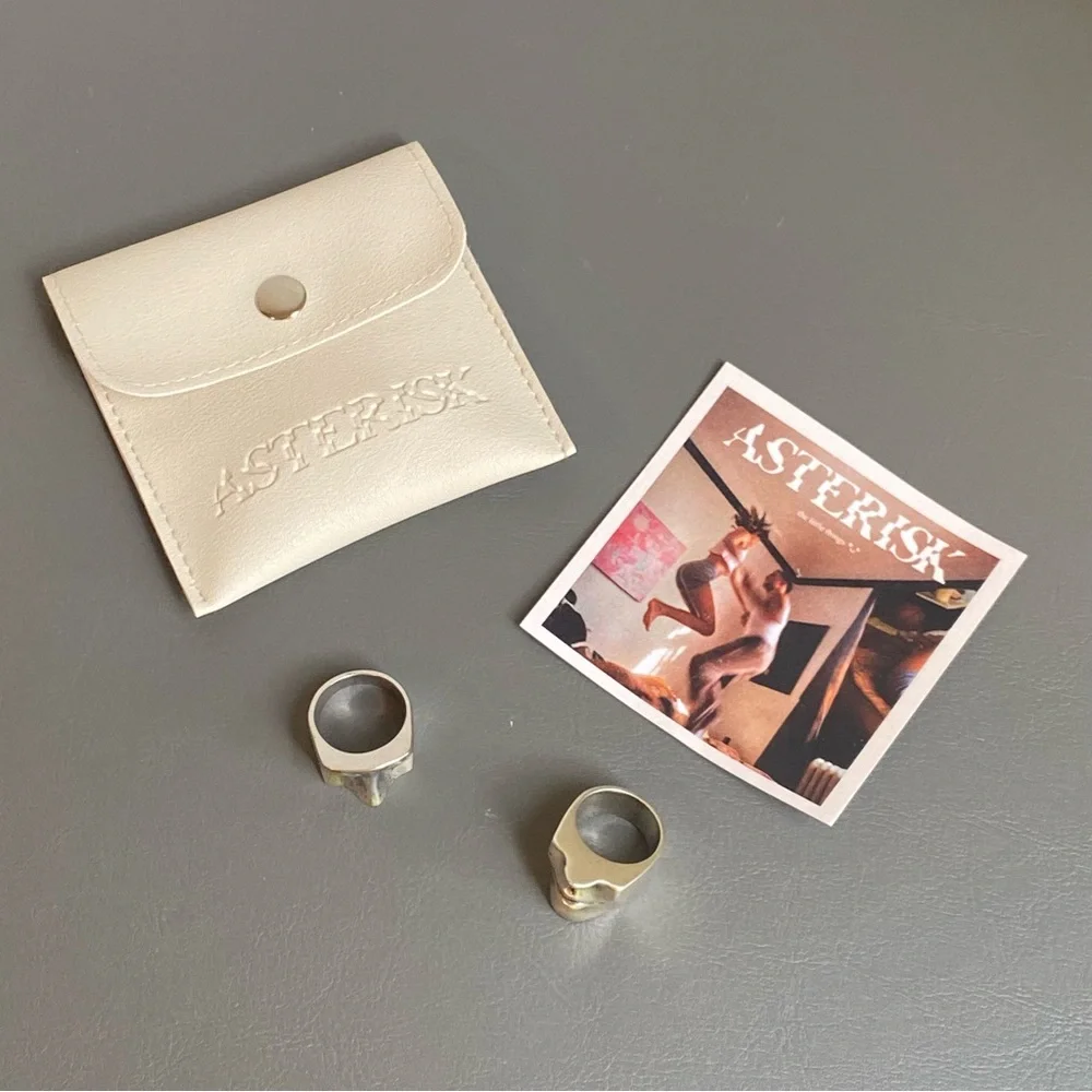 Sterling Silver Sculpted Face Ring - Silver